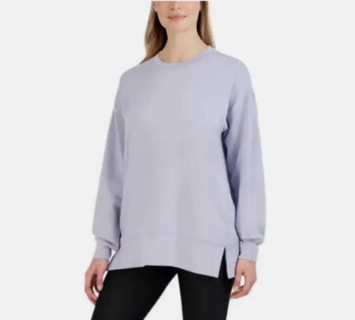 Sage Scuba Cozy Top Drop Shoulder Side Pockets Tunic Length K6(PURPLE,MEDIUM)New