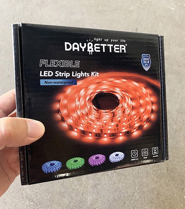 (NEW) $12 DAYBETTER Led Strip Lights 32ft Flexible Tape 5050 RGB 300 Color Changing Kit (44 Key Remote) 