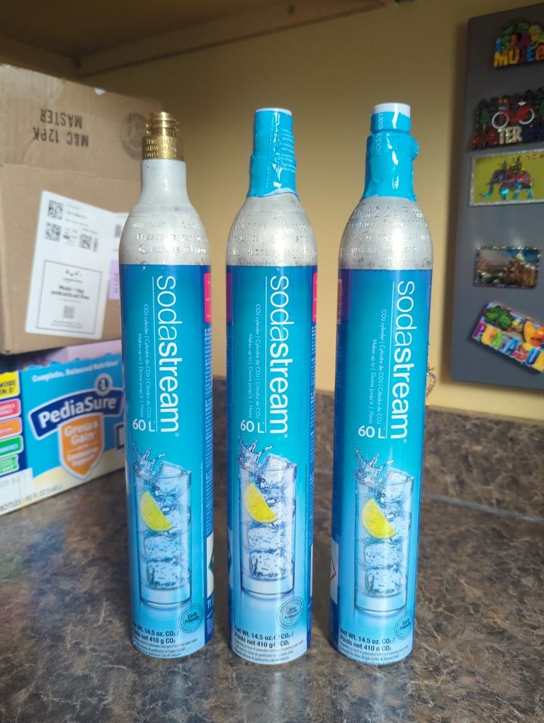 3 SodaStream CO2 Cylinder - Never Used