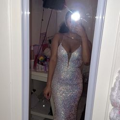 Iridescent Mermaid Prom Dress