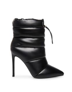 Women’s Steve Madden Faux Leather Quilted Cloak Stiletto Heel Boots