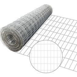Welded Wire Fence, 6ft x 50ft 2in x 4in Galvanized Before Welding Square Openings, Metal Fencing fo