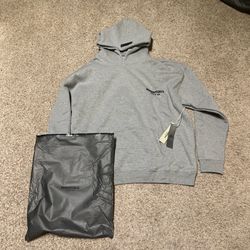 Essentials Dark Oatmeal Hoodie, Size L