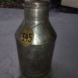 Vintage Heavy Steel Milk Can