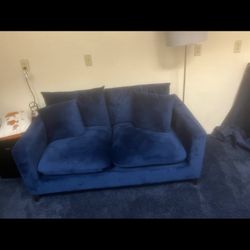 Blue Sued Wayfair Couch 