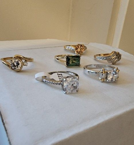 Sterling Silver And Gold Tone Rings