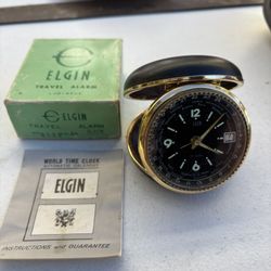 Antique Elgin world travel clock