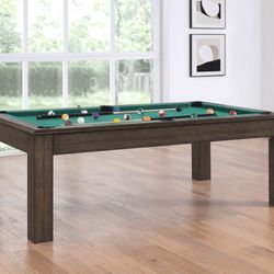 Centerville Pool Table with Dining Top - Grey Walnut