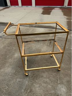 Gold metal Bar cart