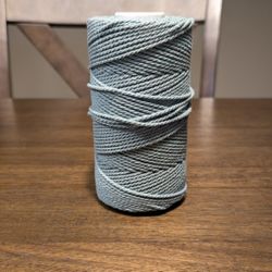 Macrame Cord - Cotton Rope Zero Waste 2 Mm - 3 Ply - Mint Grey