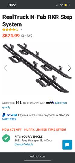 N-Fab RKR Step System With Detachable StepsJeep Wrangler JL