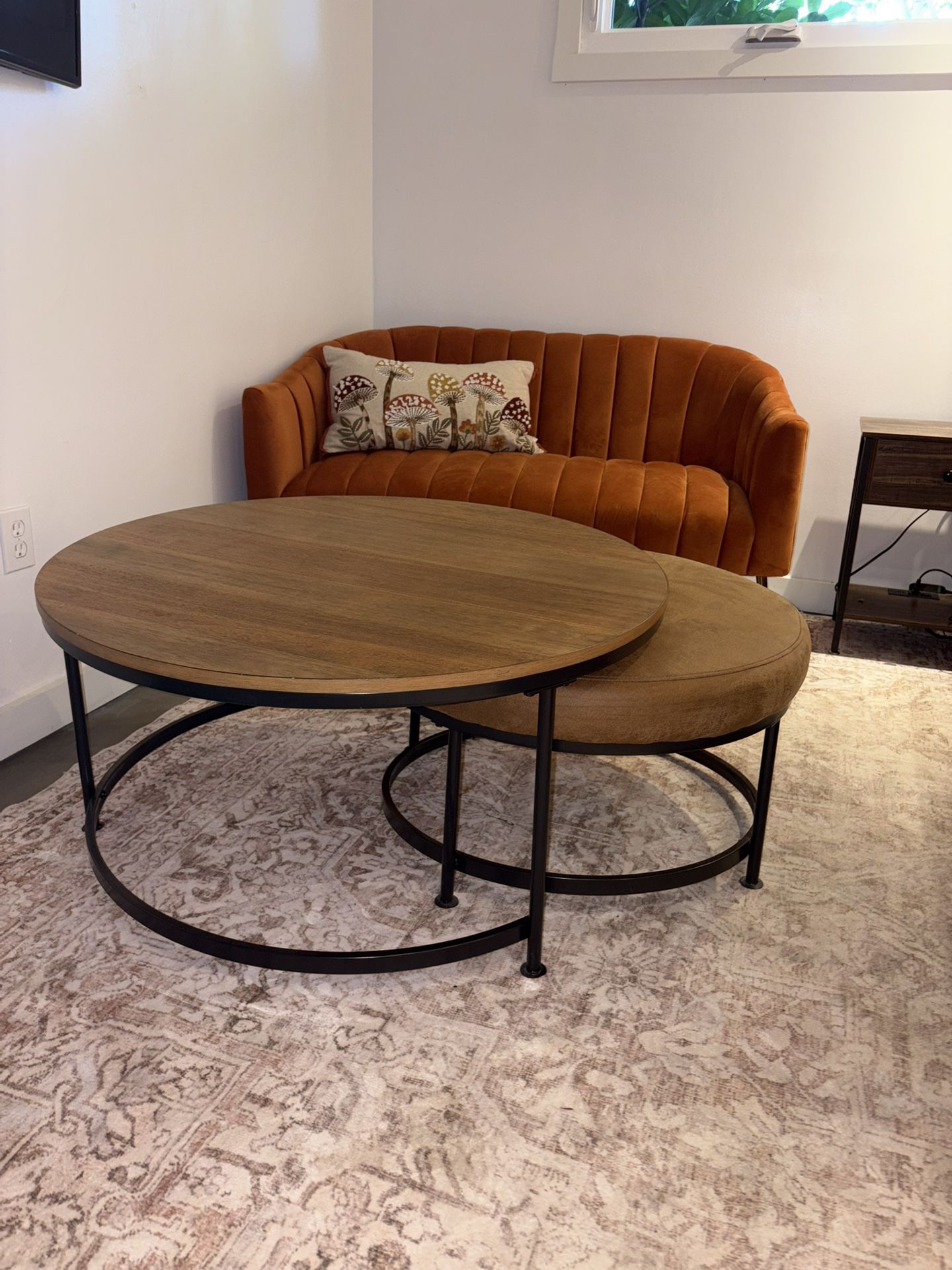 Nesting Coffee Table With Ottoman