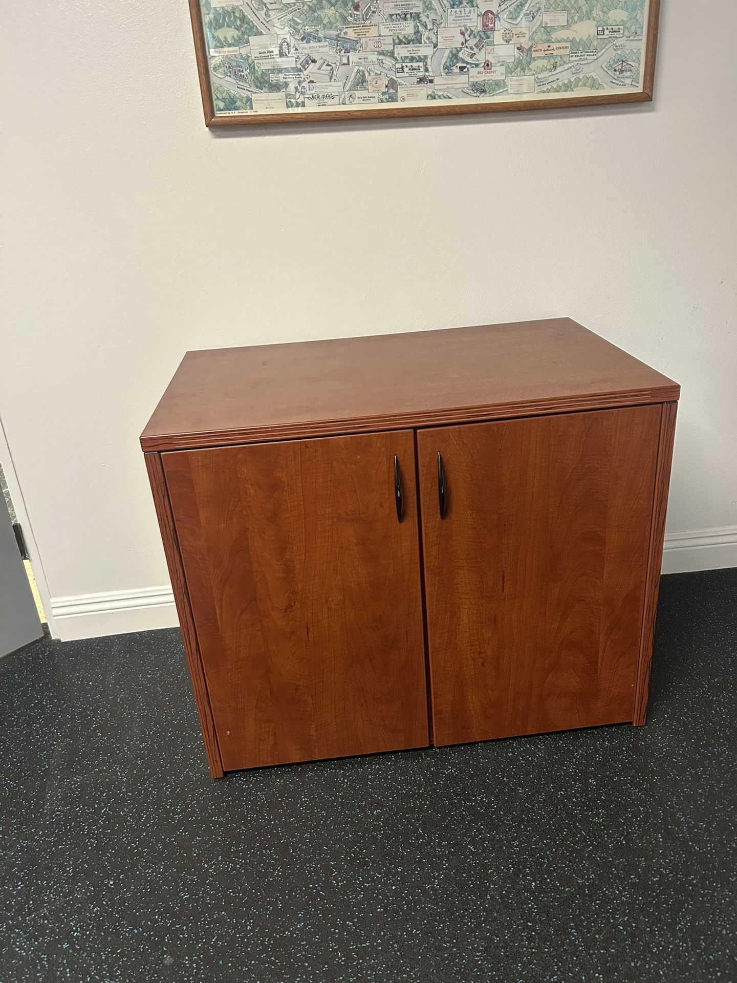 Wood Single Shelf Cabinet