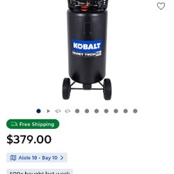 Used Kobalt Air Compressor. 26 gallon Quiet  Air Compressor. Text David (contact info removed)