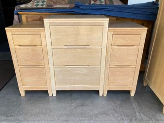 Set of Blond Oak Vintage 1950’s  Chests of Drawers