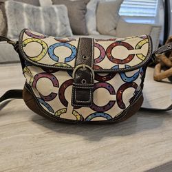 Multi color coach bag 💼 very cool and fun