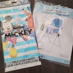 Tablecover and high chair decoration