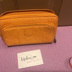 Kipling Nylon Yellow Large Wallet
