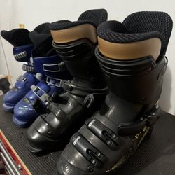 Ski Boots Salomon 2 Pairs 5-6 8-9 