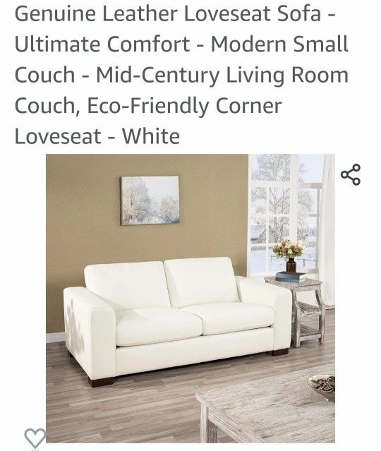 Off White Leather Couch