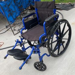 Blue wheelchair