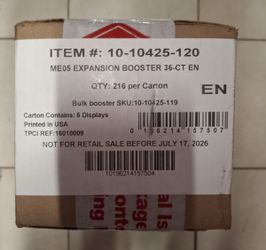 Pokemon TCG ME05 Pitch Black 6 Display Box Booster Case