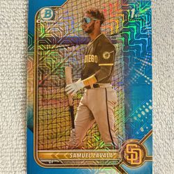Samuel Zavala 2023 Bowman Chrome Prospects 1st Bowman Blue Mojo Refractor /150!
