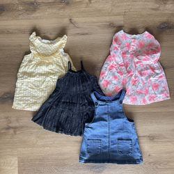 BUNDLE Baby Girl Dresses Size 12 Months