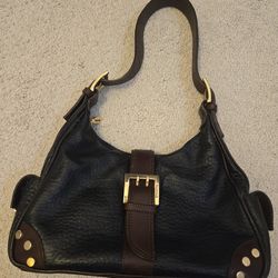 Leather shoulder bag. Made in Italy