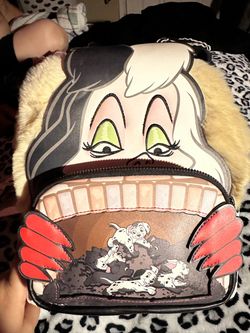 Loungefly Disney Cruella De Vil Mini Backpack and wallet set