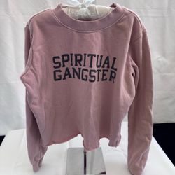 Spiritual Gangster girls size S Pink Cropped Sweatshirt