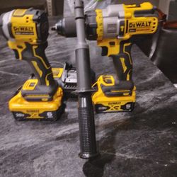 New Dewalt 20v Xr Brushless 3 Speed Impact Driver/hammer Drill Set 