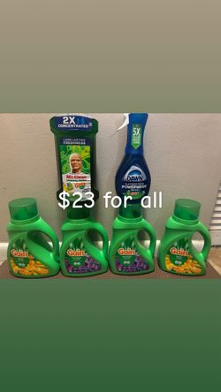 Gain Laundry Detergent Bundle with Mr. Clean and Dawn