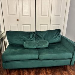 Velvet Green Couch 