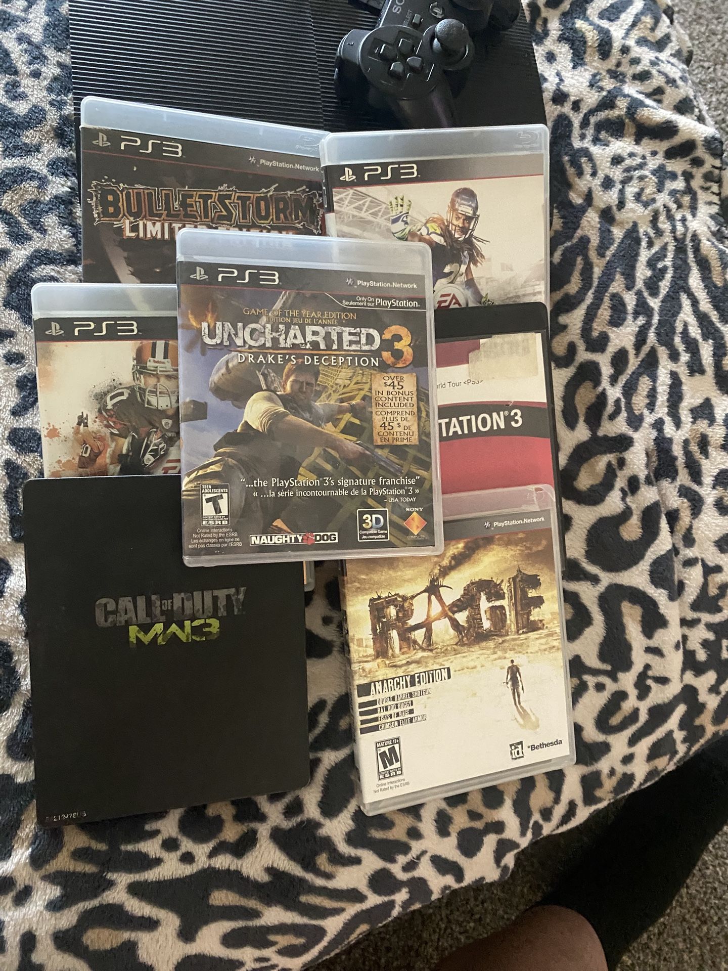 PS3 With Controller And 7 Games