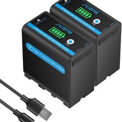 2 Pack NP-F970 Batteries 8800mAh with USB Output Compatible for Sony NP