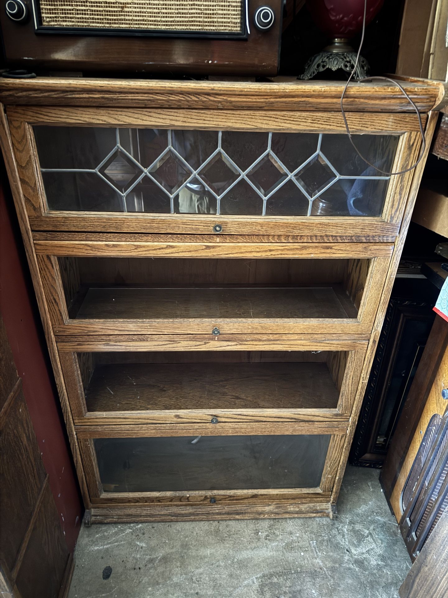 Barrister Cabinet Glass Bookshelf Lawyer Bookcase 