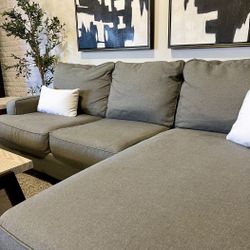 Modern Gray Ashley Sectional RAF Chaise Sofa