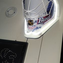 Neon  hockey goalie mask