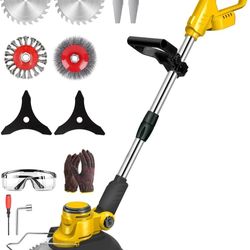 ☆ Cordless Weed Wacker for Dewalt 20V Battery(Battery Not Included), with 5 Types Blades, Brushless Motor, Lightweight Grass Trimmer/Brush Cutter for 