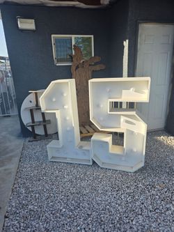 Numero 15 de madera