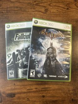 Xbox 360 Fallout 3 & Batman Arkham Asylum with Manuals Lot of 2