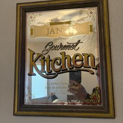 Vintage Jan’s Kitchen Mirrored Advertisement Picture
