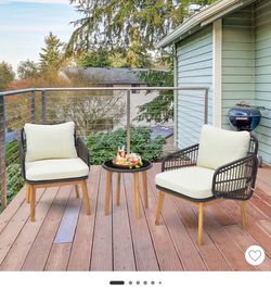Outdoor chairs and table