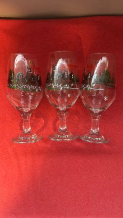 Vintage 1991 Budweiser Clydesdale Stemmed Beer Glass