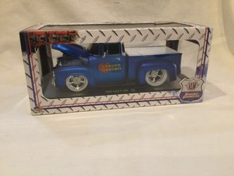 1/24 Diecast M2 Ground Pounders 1956 Blue Ford F-100 R47 - NEW IN BOX