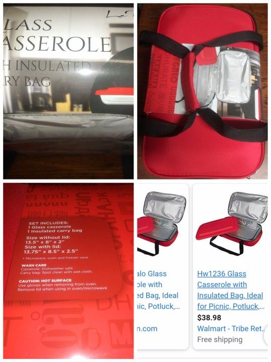 Glass Casserole with Carry Bag (NEW)