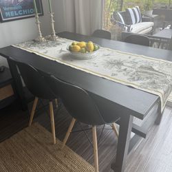 Extendable Black Dining Table