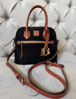 Donney & Bourke Black Leather Suede Satchel