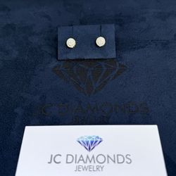 Earrings Round Shape Diamonds. 